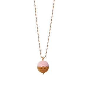 We love, sustainable jewellery. North/South Necklace, rose/bronze, gold chain. 