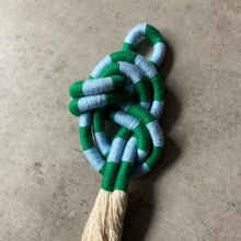 Load image into Gallery viewer, Knot Striped Green/Lightblue