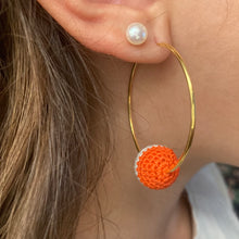 Load image into Gallery viewer, Orange/Beige Earring