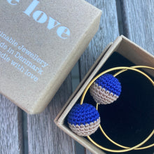 Load image into Gallery viewer, Blue/Nude Earring