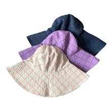 Load image into Gallery viewer, Summer hat - Purple Check