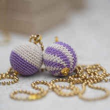 Load image into Gallery viewer, Lilac/Beige Stripes