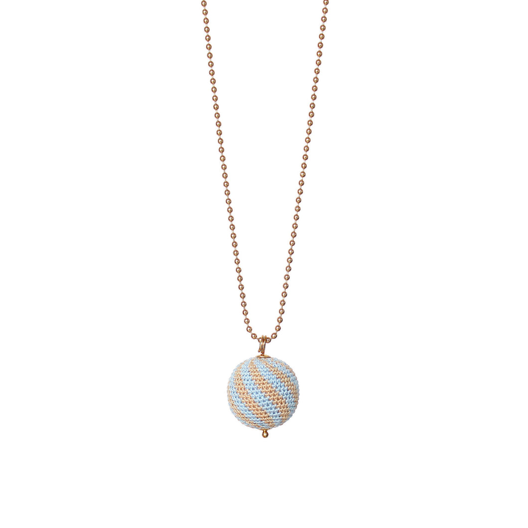 We love, sustainable jewellery. Stripe Necklace, frost/apricot, gold chain. We Love halskæde, frost/apricot striber, håndlavet smykke, stribet halskæde, We Love smykker; We Love Jewellery