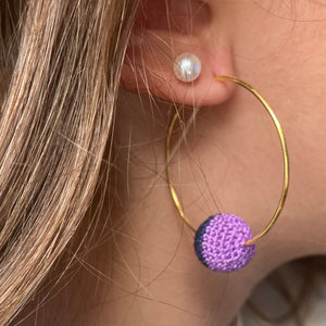 Navy/Purple Earring