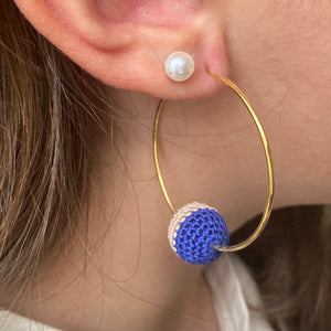 Blue/Nude Earring