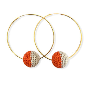 Orange/Beige Earring