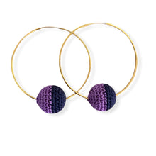 Load image into Gallery viewer, Navy/Purple Earring
