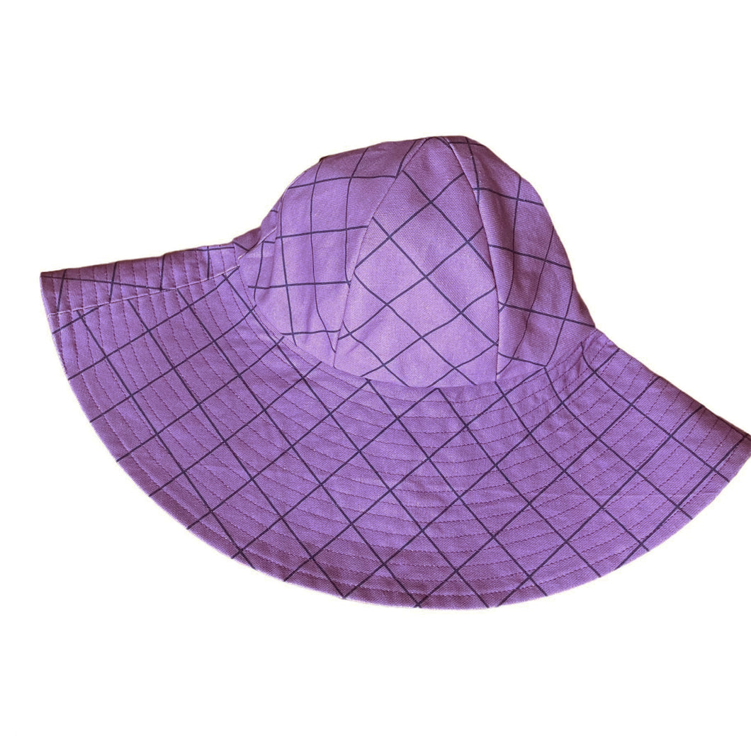 Summer hat - Purple Check